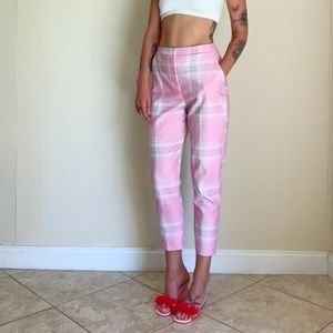 ASOS Pink Plaid Pants